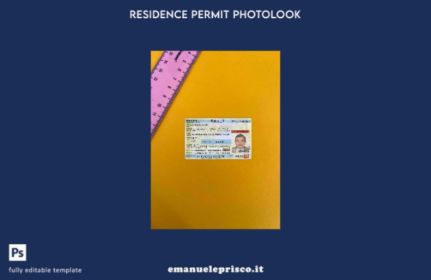 modello FRONTALE photolook per permesso di soggiorno in stile verificato in Giap